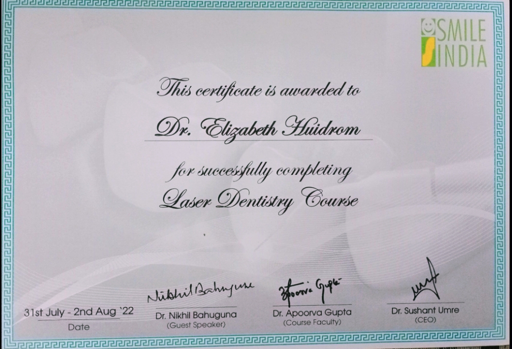 Laser Dentistry Course Certificate